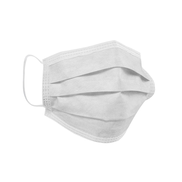 Imagen Barbijo Tableado Descartable con Tiras Fliselina Blanco