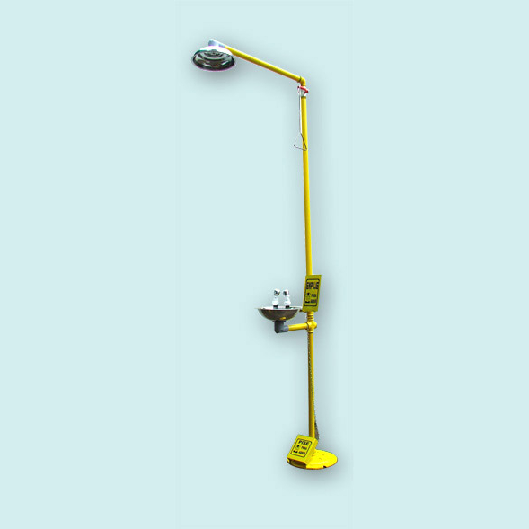 Imagen Ducha Accionamiento Manual Combinada con Lavaojos Galvanizada Pintura Epoxi