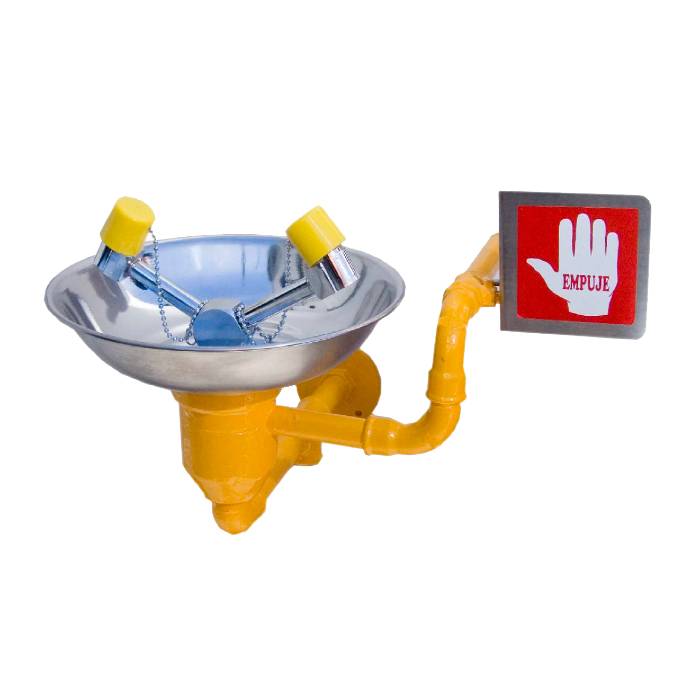 Imagen Lavaojos de Pared Accionamiento Manual Galvanizada Pintura Epoxi
