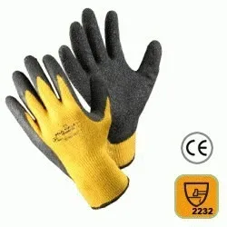 Imagen Par Guante Tejido Algodón / Poliester G7 Baño Látex Rugoso Dorso Ventilado IRAM