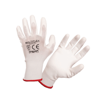 Imagen Par Guante Acrilo Nitrilo flocado Blanco Talles del 7 al 11 IRAM