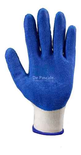 Imagen Par Guante Látex Rugoso Puño Elástico IRAM