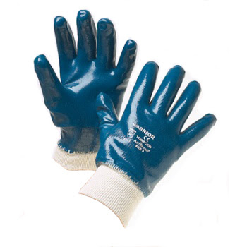 Imagen Par Guante Nitrilo Azul Puño Elástico IRAM