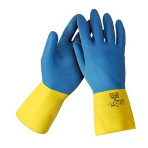 Imagen Par Guante Látex / Neoprene Bicolor Flocado Talles del 7 al 11 IRAM