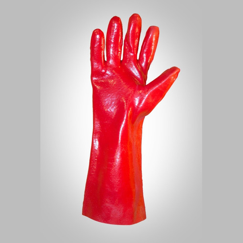 Imagen Par Guante PVC Rojo Semipesado 40 cm