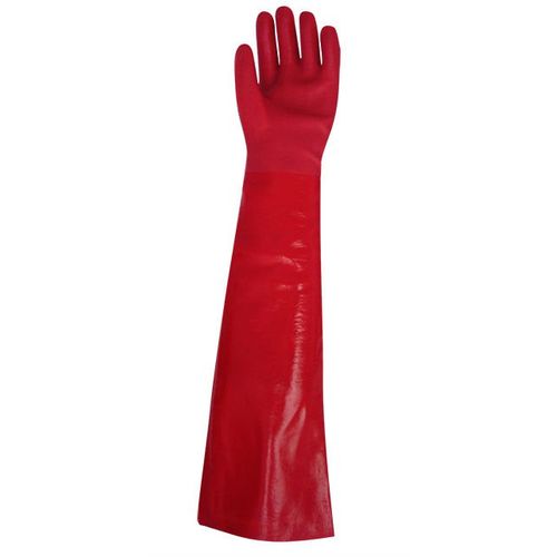 Imagen Par Guante PVC Rojo Semipesado 60 cm