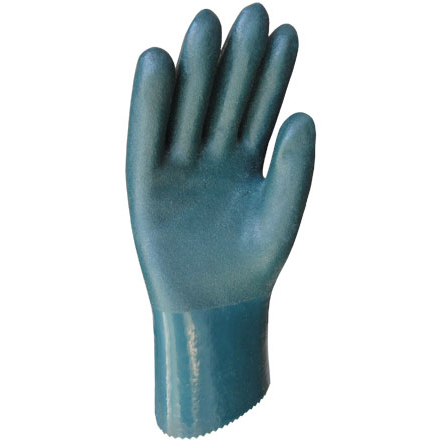 Imagen Par Guante PVC Verde Áspero Semipesado 40 cm