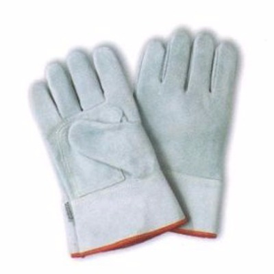 Imagen Par Guante Descarne Gris Engrasado con Refuerzo Puño Corto