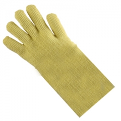 Imagen Par Guante Terrycloth Kevlar Puño de Cuero con Forro 35 cm para Altas Temperaturas IRAM
