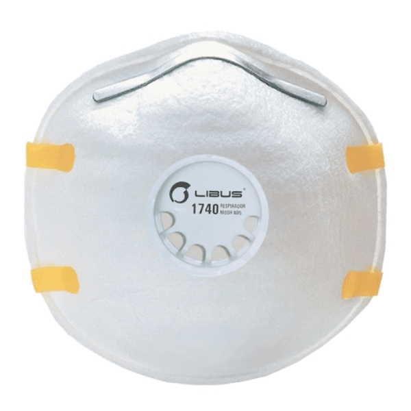 Imagen Respirador Libus 1740 N95 para Polvos Humos y Neblinas con Válvula